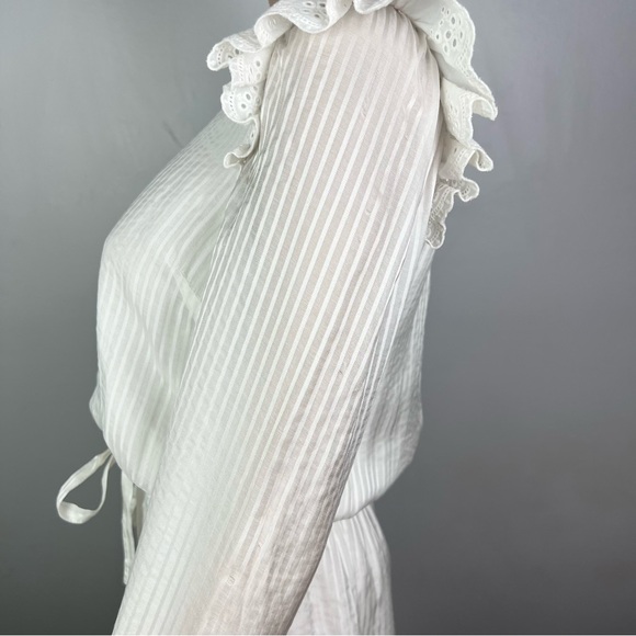 NEW CAMI NYC WHITE STRIPED ROMPER - Picture 10 of 12